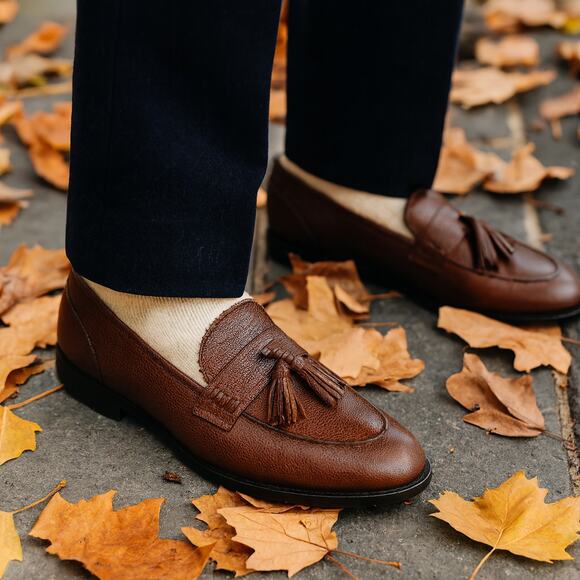 J.Crew Women's SZ 10.5 Crackled Leather Academy Loafers With Tassels NWOB - Picture 1 of 10